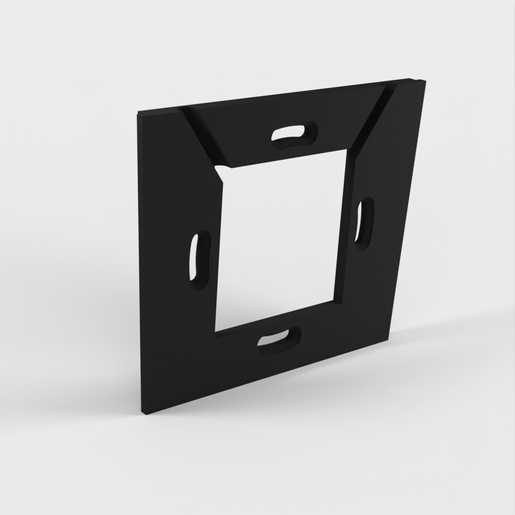 Kelluva tabletin seinäteline, jossa lataustuki