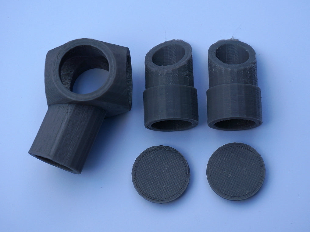 Uudelleenkonfiguroitavat 22,5° ja 45° 3-suuntaiset PVC-kulmat 1/2" putkille