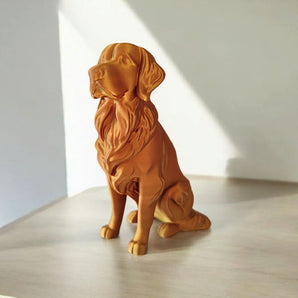 Elegant Golden Retriever Skulptur i Bronze-look