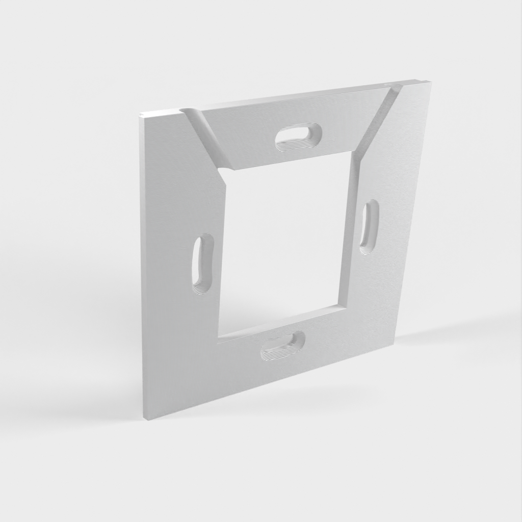 Kelluva tabletin seinäteline, jossa lataustuki