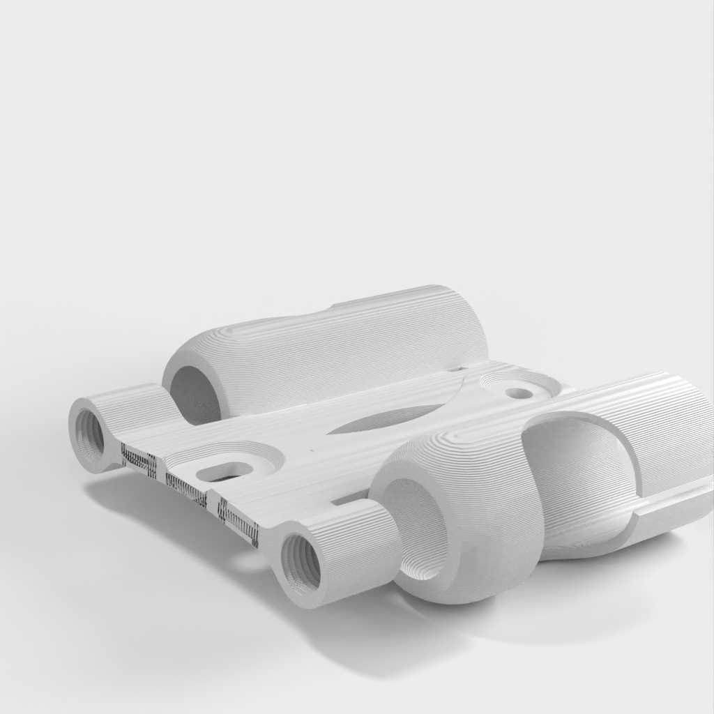 Polkupyörän pulloteline, jossa CO2-pidike x2 ja vakioruuviväli