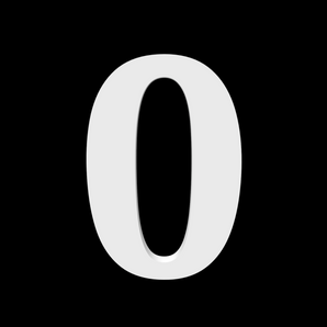Talo numero 0 - Noto Serif - 170 mm korkea - 10 mm syvä