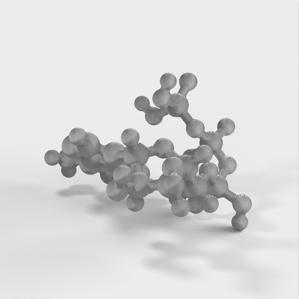 Molekyylimalli - ATP (Adeniinitrifosfaatti) - Atomikokoluokan malli