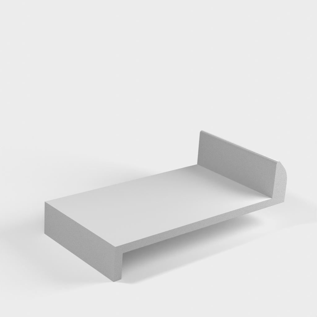 Erittäin yksinkertainen pystysuuntainen kannettavan tietokoneen teline pöydälle / seinälle