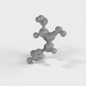 Molekyylimalli - Glutamiini - Atomikokoluokan malli