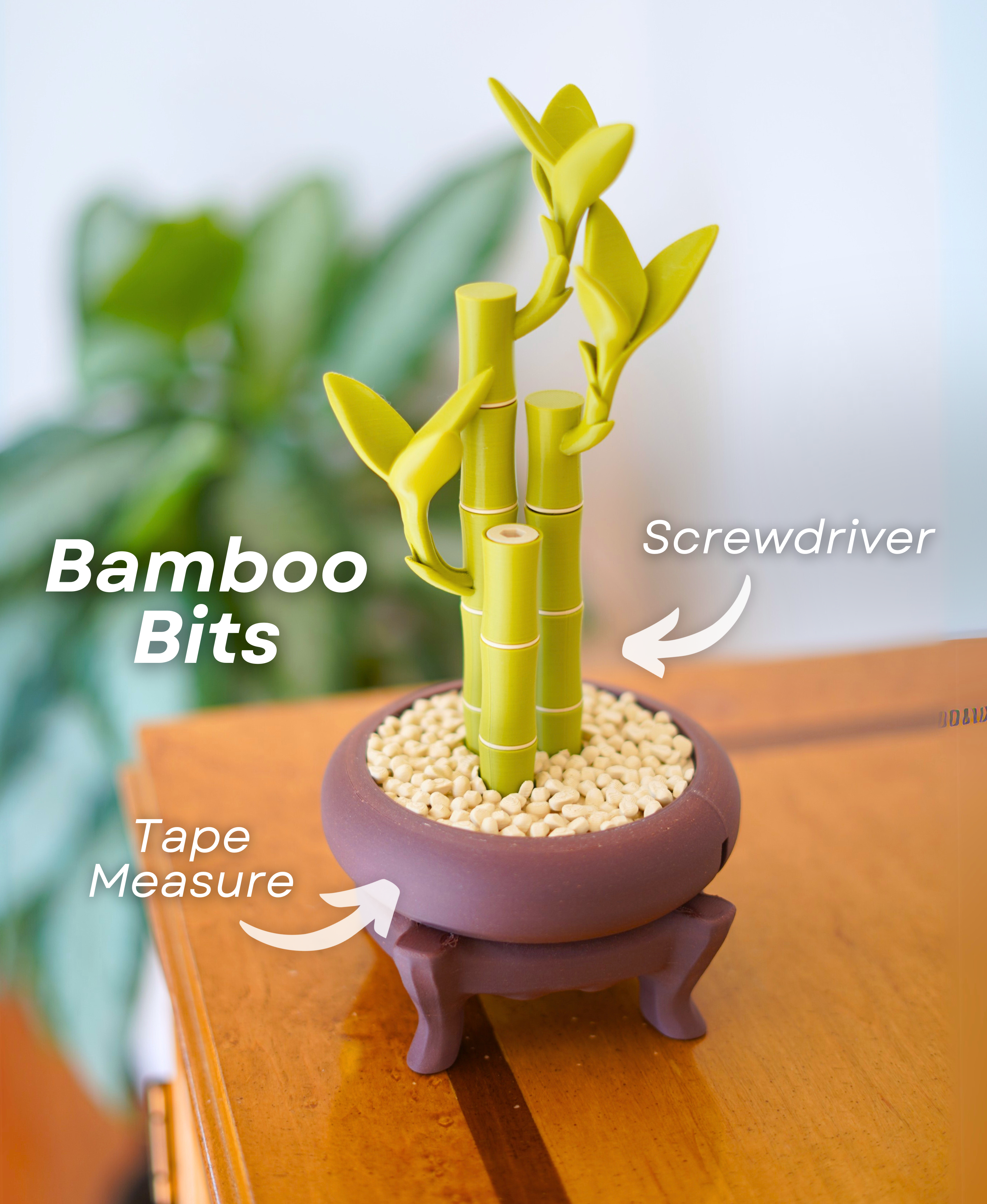 Bamboo Bits: Tyylikäs työpöydän työkalujen säilytys