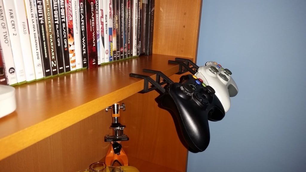 Xbox360/Xbox One/Steam-ohjaimen pidike BILLY-kirjahyllylle ja JERKER-työpöydälle