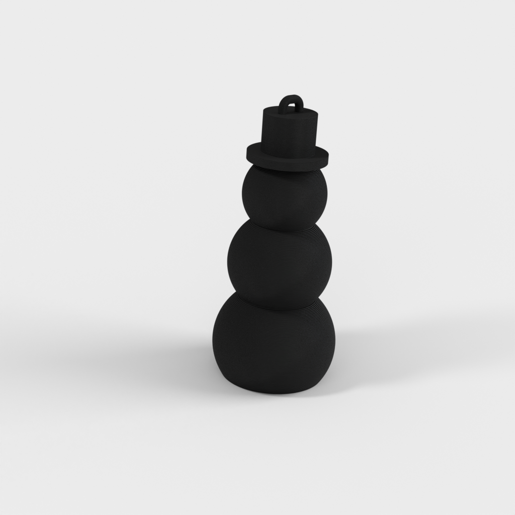 Yksinkertainen lumiukkokoriste jouluksi