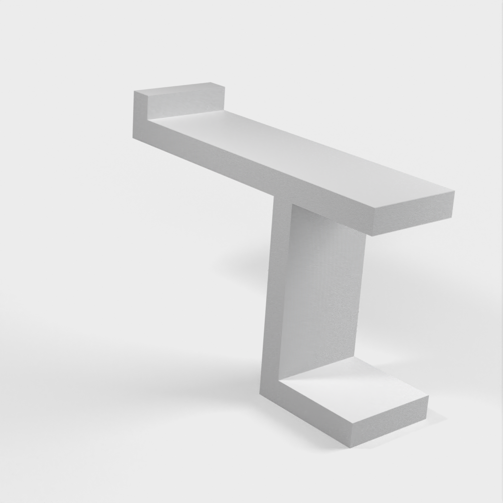 Yksinkertainen kuulokepidike Ikean &quot;LAGKAPTEN / ADILS&quot; pöytään