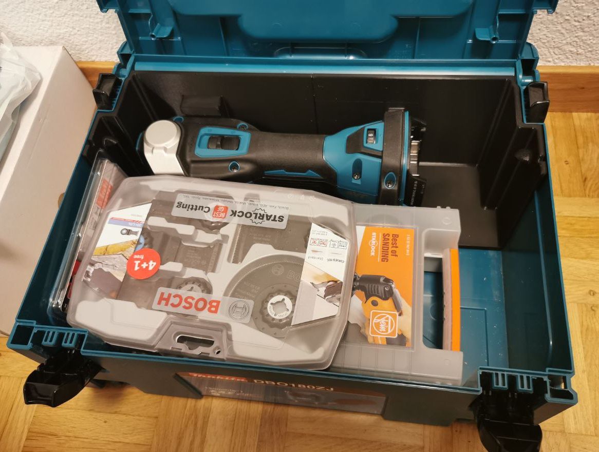 Makita DTM52 -lisäosa monitoimityökalulle Makpac-työkalulaatikossa