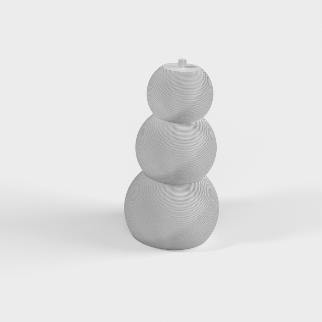 Yksinkertainen lumiukkokoriste jouluksi