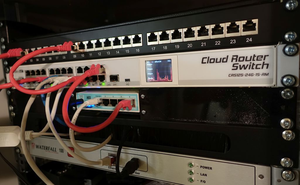 MikroTik hEX (S) 19 tuuman telineasennus