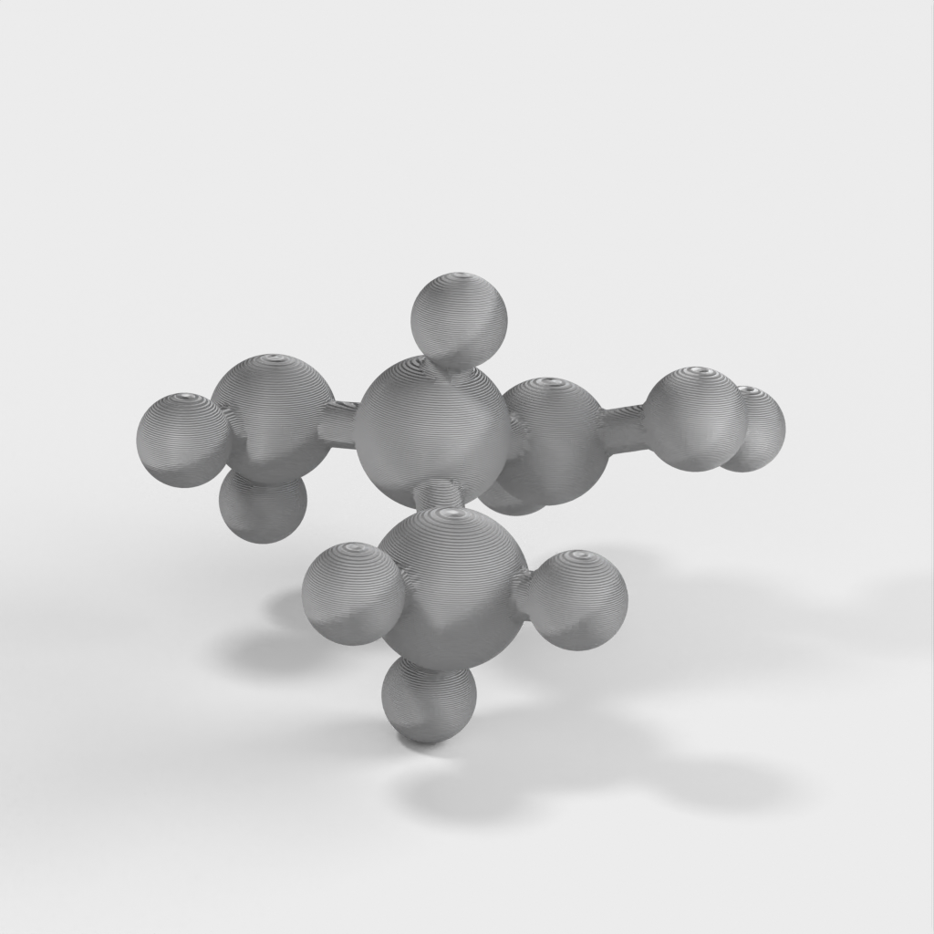 Alaniinin molekyylimallinnus atomisessa mittakaavassa