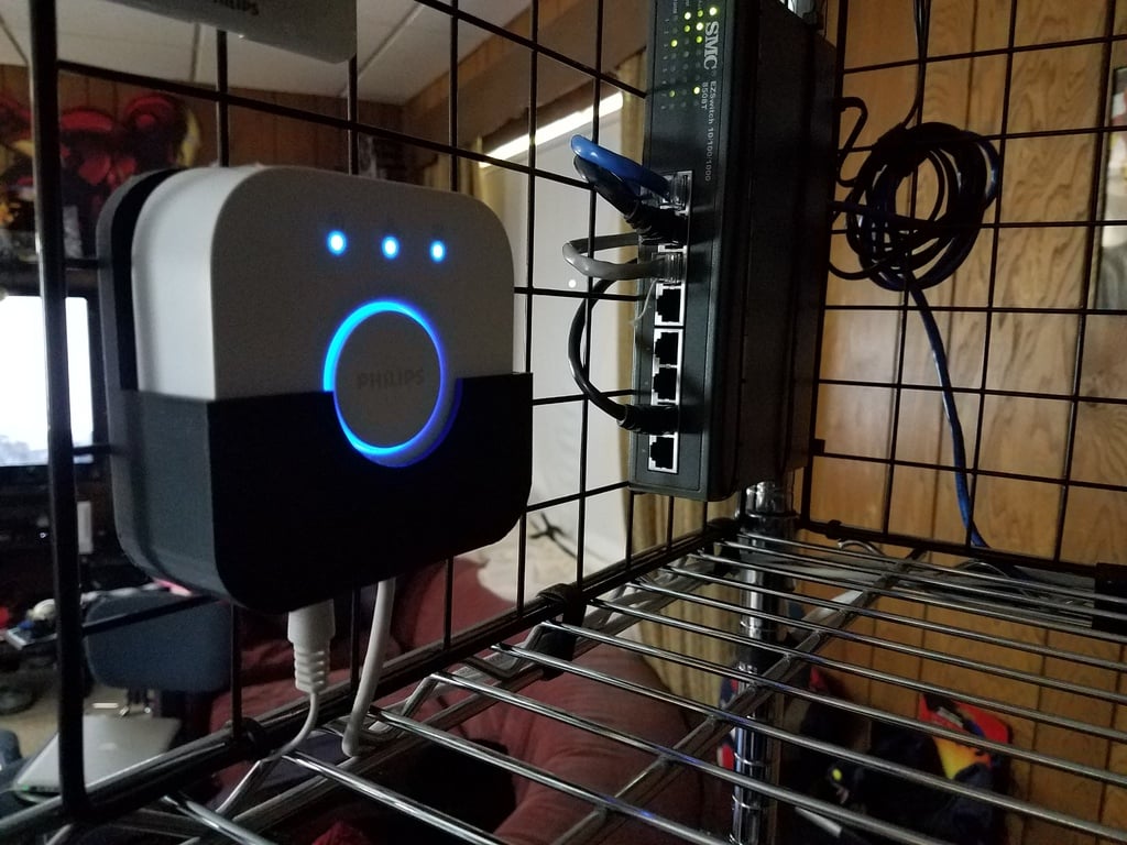 Philips Hue Hub (Gen2) Seinäkkeet - Zip Tie Remix