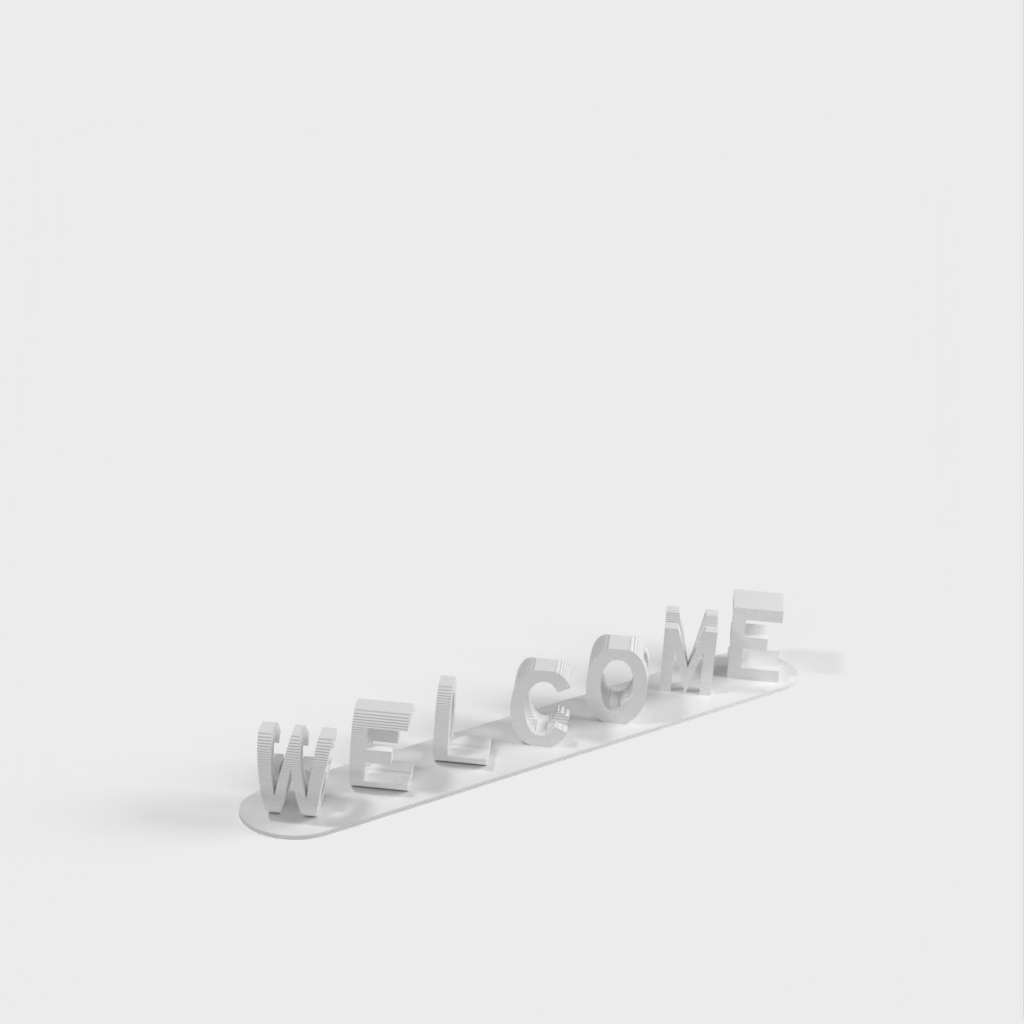 3D Ambigram Letters Illusion mukautettu näyttöteline
