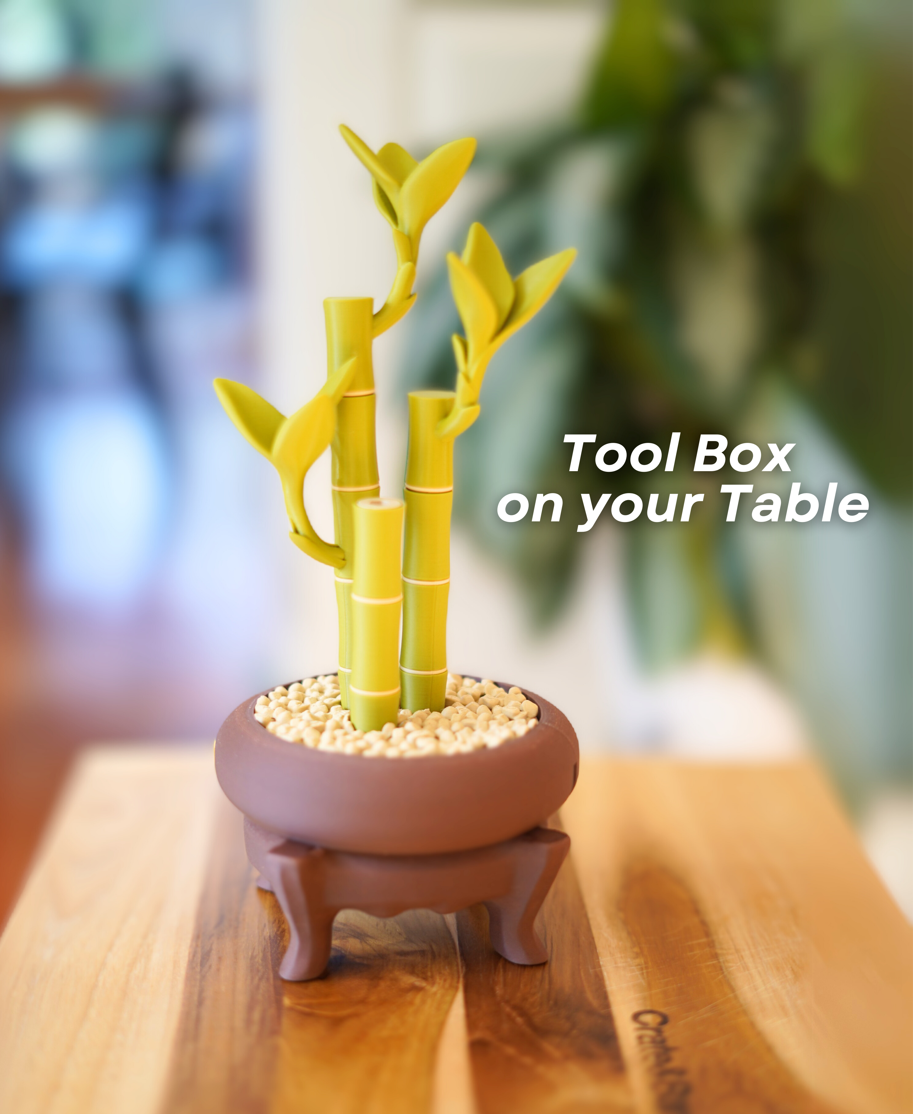 Bamboo Bits: Tyylikäs työpöydän työkalujen säilytys