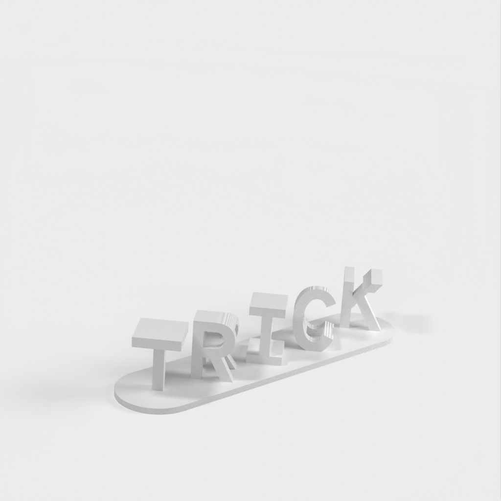 3D Ambigram Letters Illusion mukautettu näyttöteline