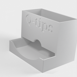 Vanupuikkoteline Remix: Käytännöllinen ja helposti saatavilla oleva pidike vanupuikolle tekstillä