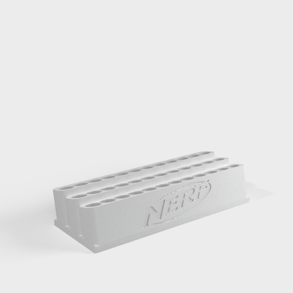 Laajennettu Nerf Dart -teline 36 tikkalle logolla