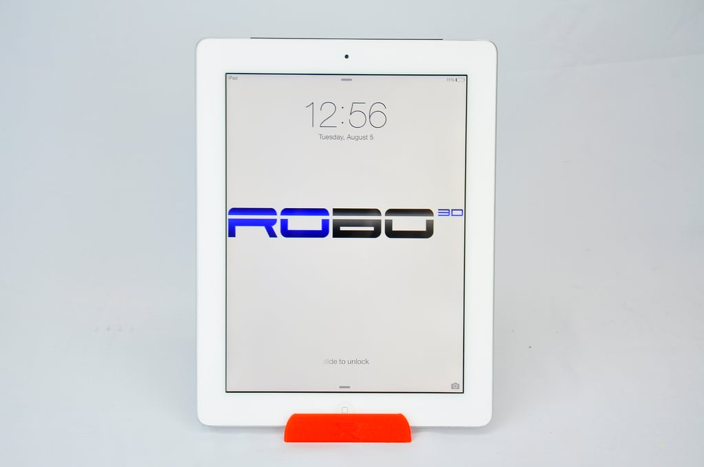 Tyylikäs iPad-teline tablet-laitteille - Yhteensopiva PLA-, ABS- ja Laywood-materiaalien kanssa