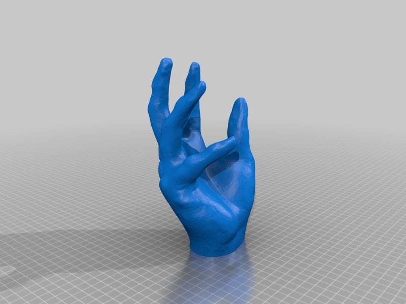 Käden muotoinen 3D-skannattu iPhone-pidike