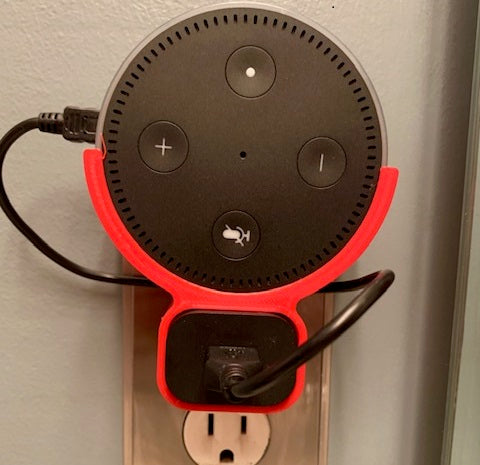 Amazon Echo Dot Gen2 seinäkiinnike pistorasian yli