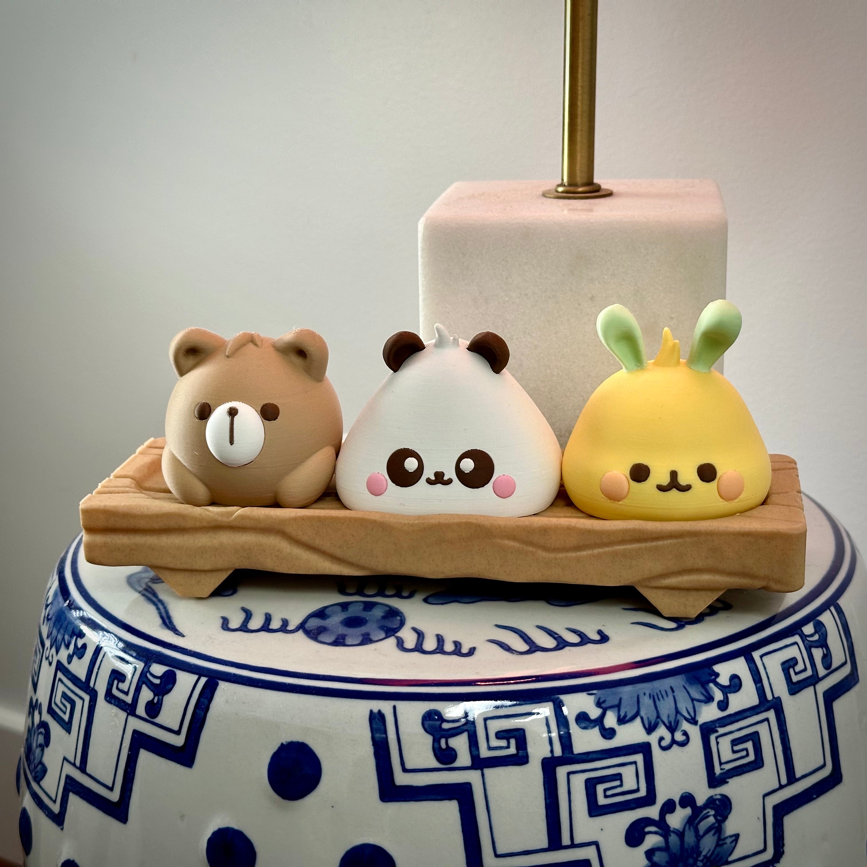 Kawaii Eläin Bao Hahmot Puupalikoilla