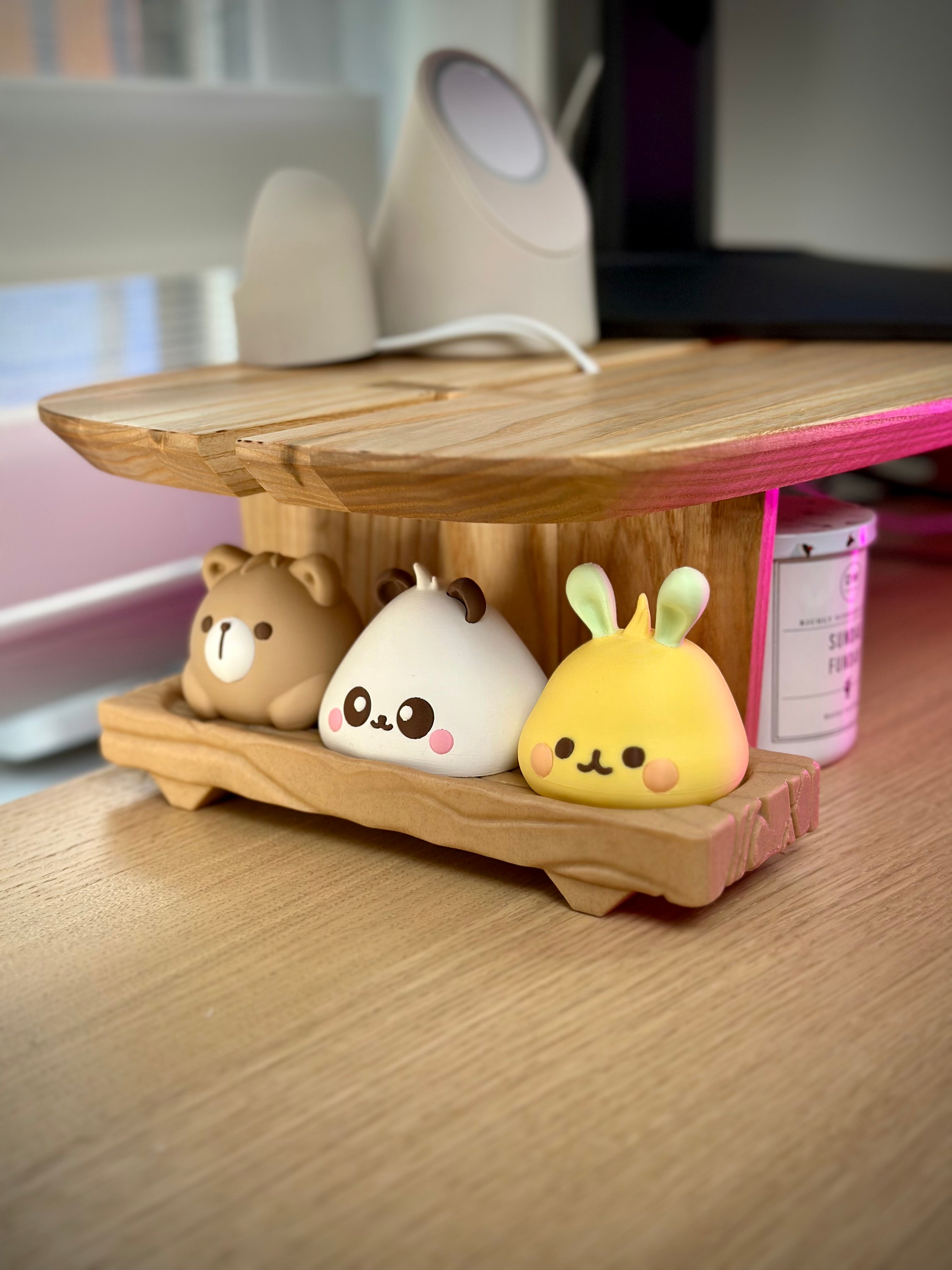 Kawaii Eläin Bao Hahmot Puupalikoilla