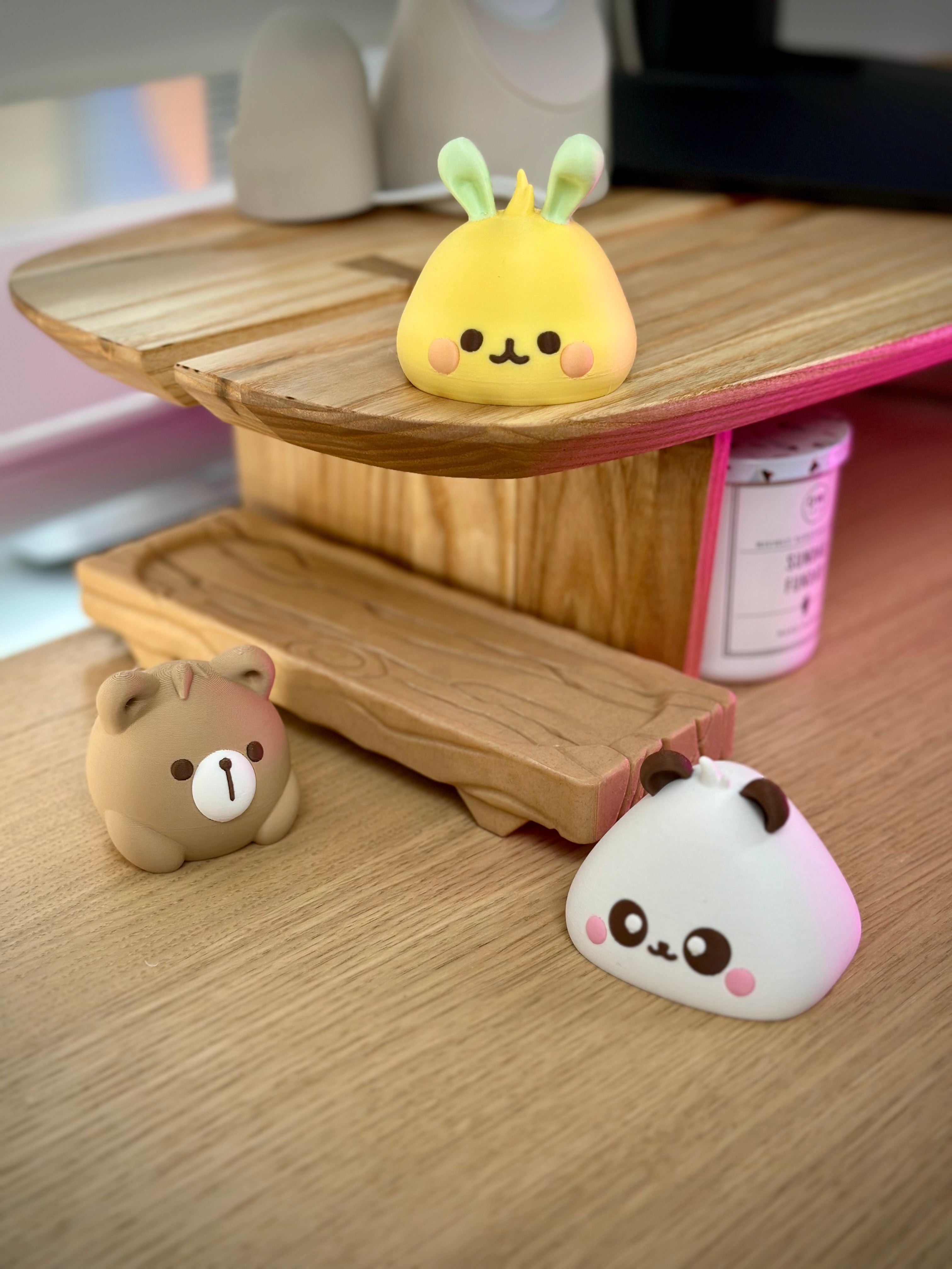 Kawaii Eläin Bao Hahmot Puupalikoilla