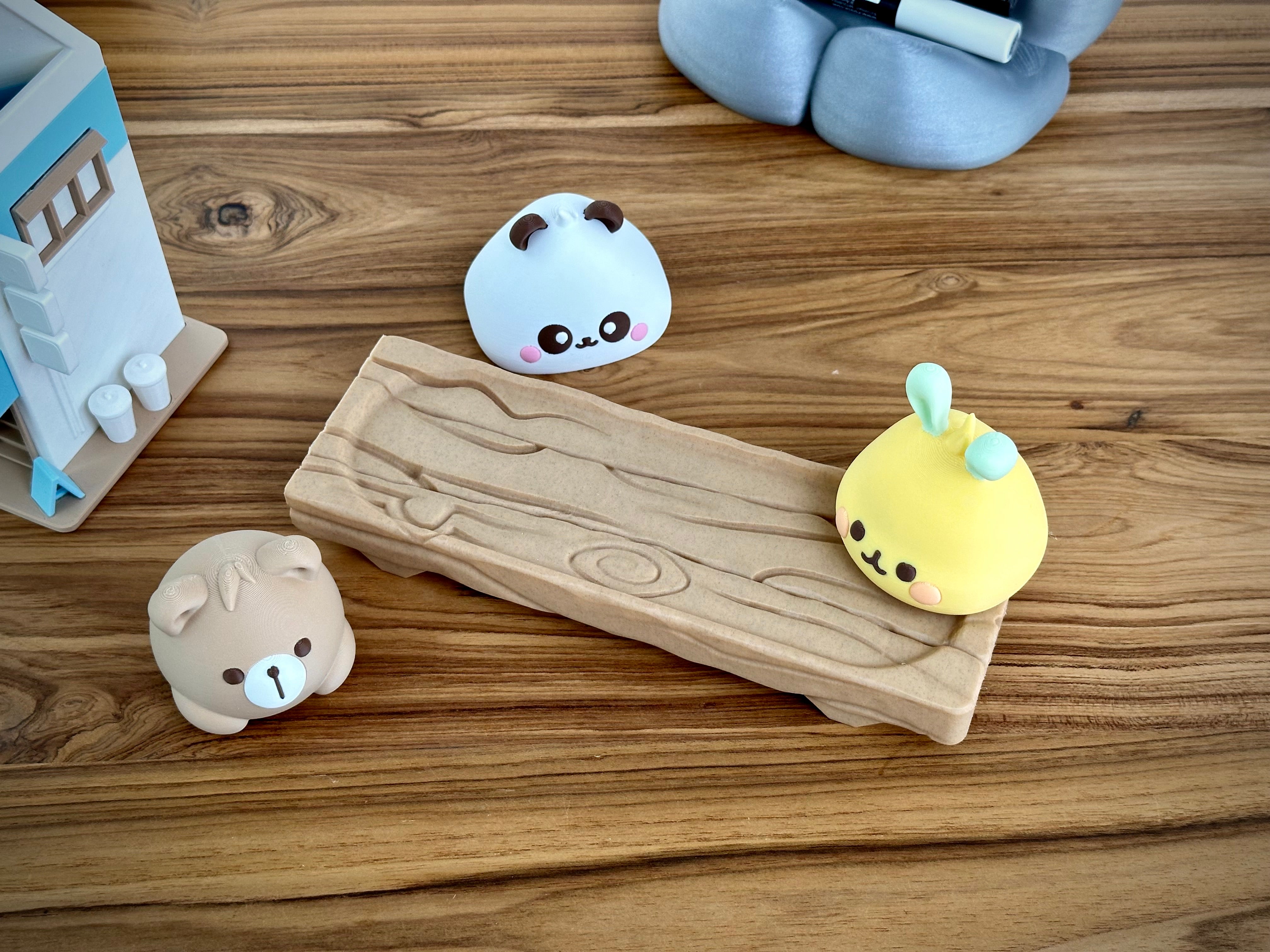 Kawaii Eläin Bao Hahmot Puupalikoilla