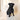 Minimalistisk sort skulptur af en mops
