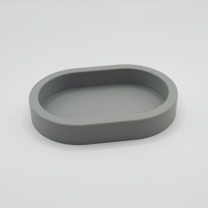 Rund minimalistisk nøglebakke til entréen