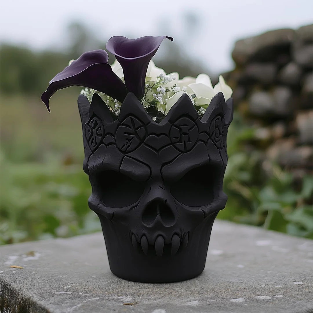 Gothic Skull Crown -maljakko – ainutlaatuinen kodin sisustus