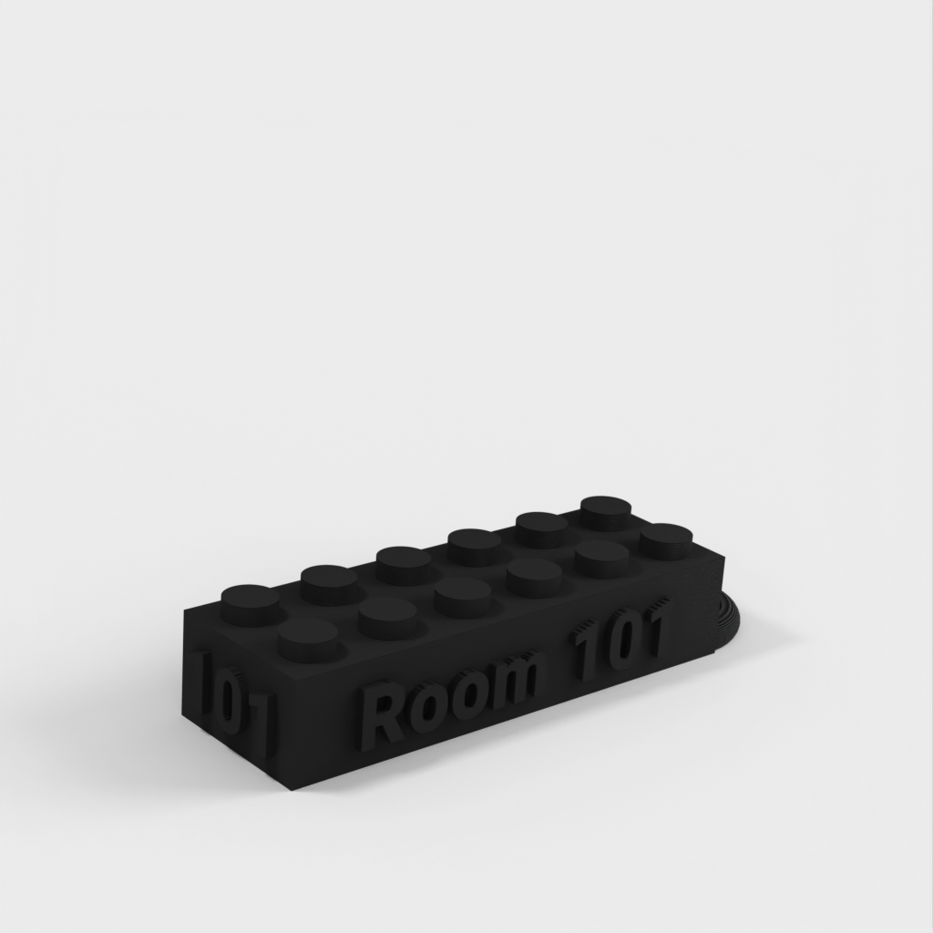 Personoitu LEGO-yhteensopiva tekstitunniste-avaimenperä