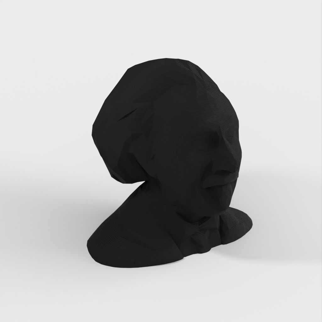 Low Poly Albert Einsteinin rintakuva/veistos