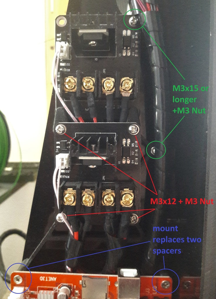Anet A6 Kaksoismosfet-teline (ilman porausta)