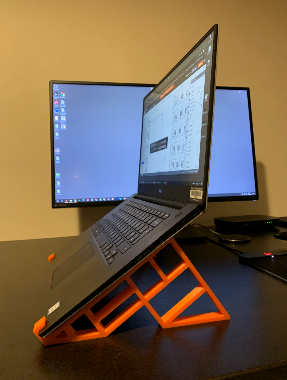 Dell XPS 15 -kannettavan tietokoneen jalusta ergonomiseen sijoittamiseen pöydälle