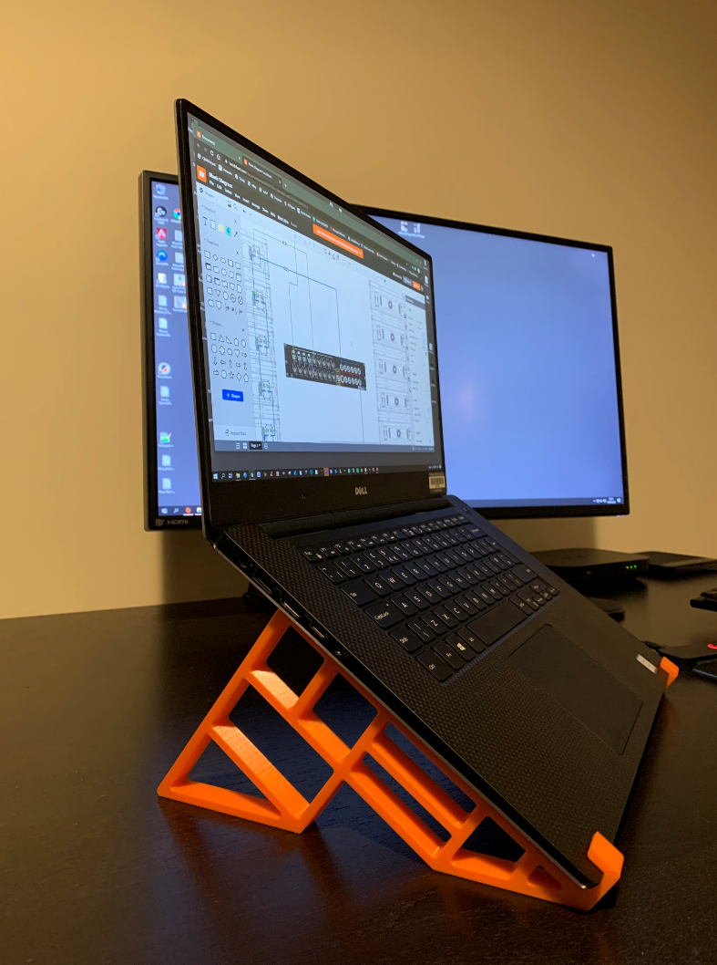 Dell XPS 15 -kannettavan tietokoneen jalusta ergonomiseen sijoittamiseen pöydälle