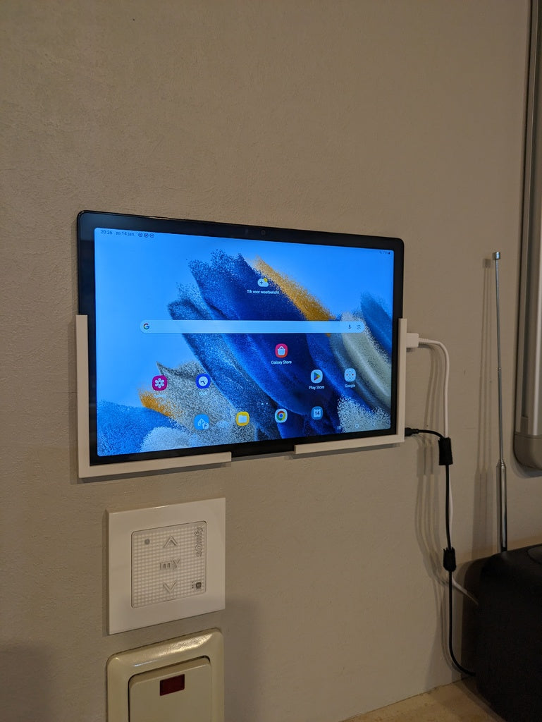 Yksinkertainen seinäteline Samsung A8 -tabletille
