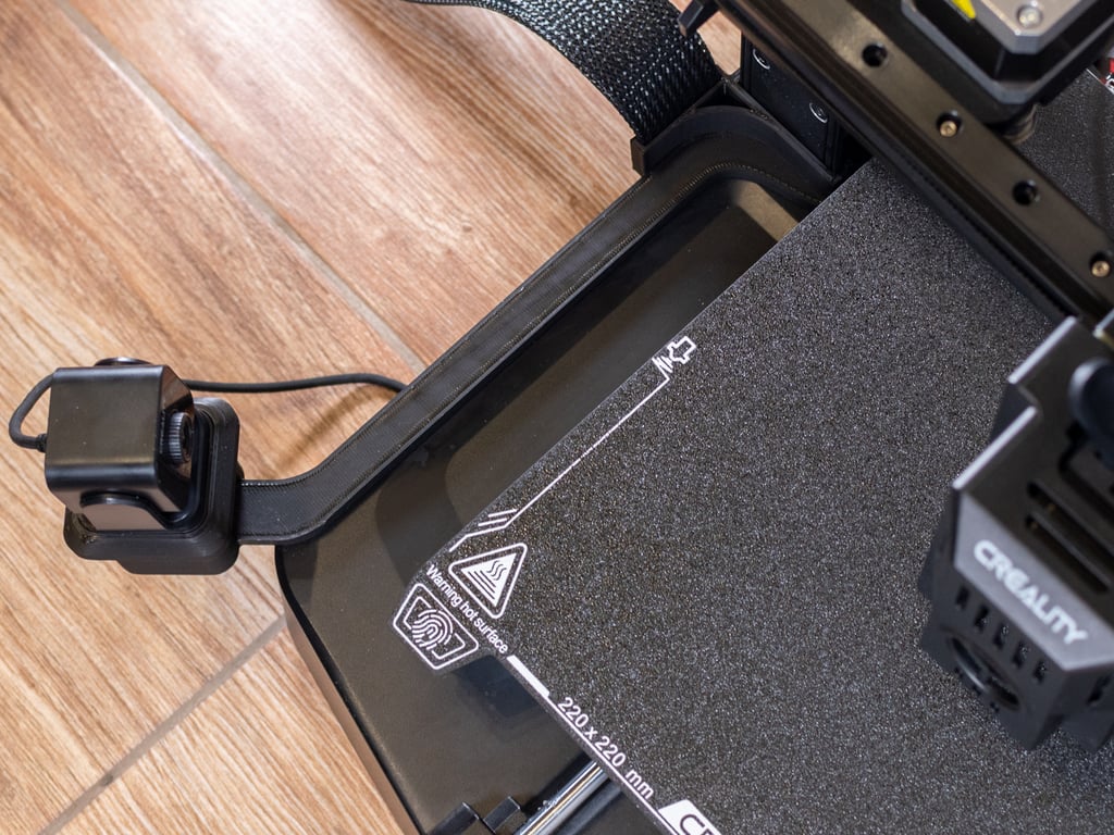 Vasen kiinnitysteline Nebula-kameralle kaapelinhallinnalla Ender 3 V3 KE:lle