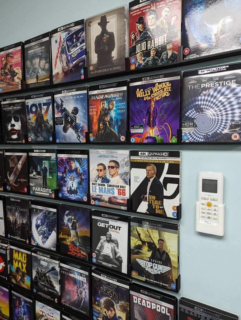 Seinäkiinnike Blu-ray-, DVD-, PlayStation- ja Xbox-koteloille