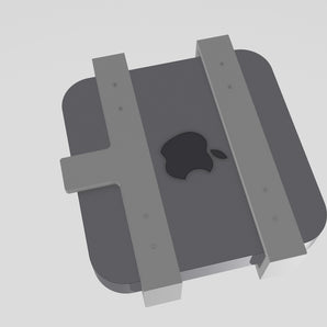 Mac Mini -kiinnike huomaamattomaan asennukseen pöydän alle