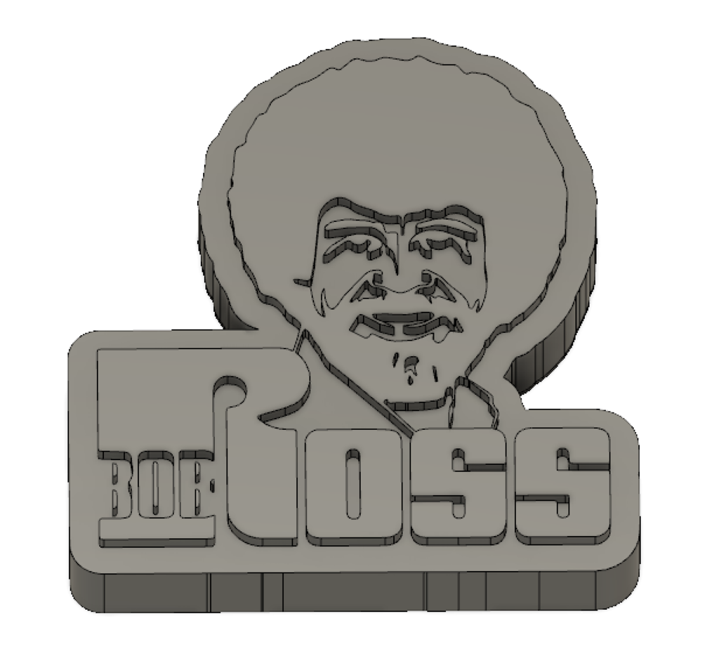 Bob Ross Logo - Den Glade Målers Ikon