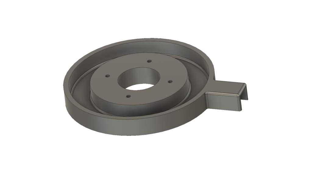 Seinä- ja kattokiinnike Ubiquiti Unifi ac lite -laitteelle, jossa on 15/17 mm:n PVC-kaapelihyllylevy.