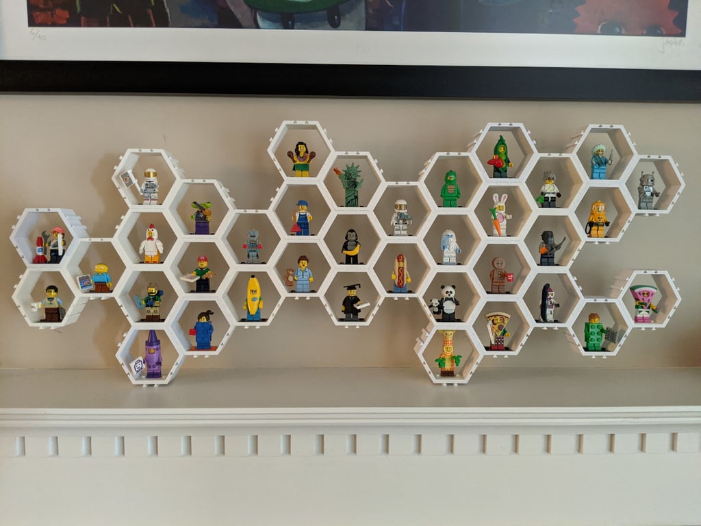 Hexagon Minifiguurin Näyttelyjärjestelmä