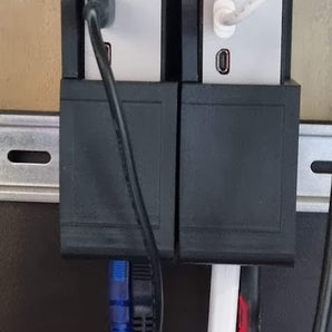 35 mm:n DIN-kiskokiinnike Raspberry Pi 4:lle FLIRC-kotelossa