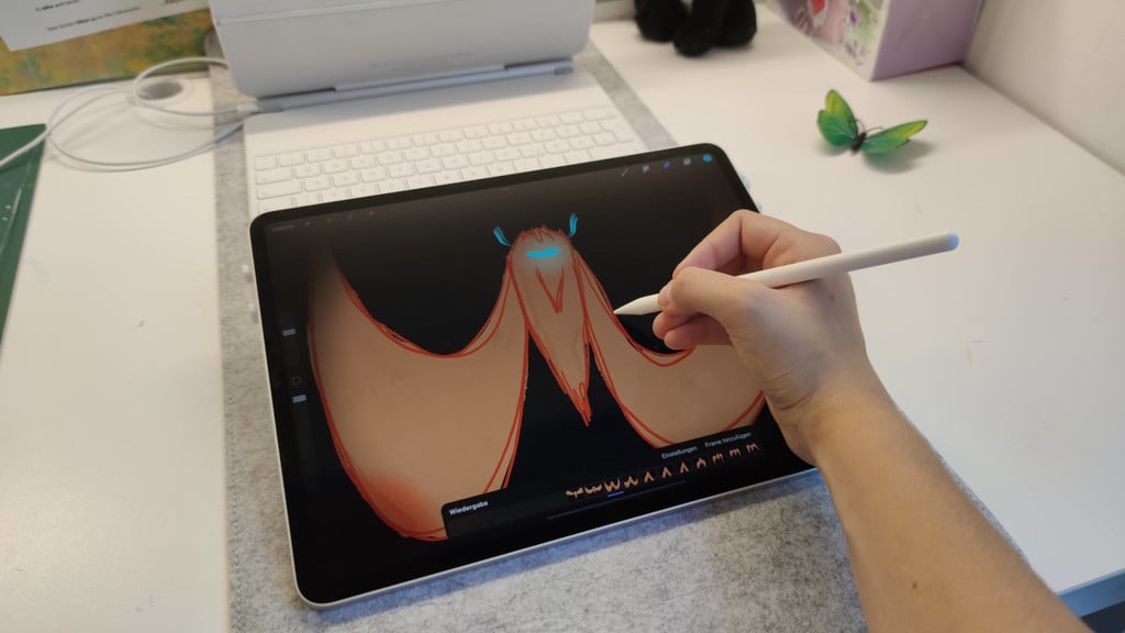 Piirtoteline iPad Pro 2021:lle (12,9'), jossa on Apple Pencil -tuki