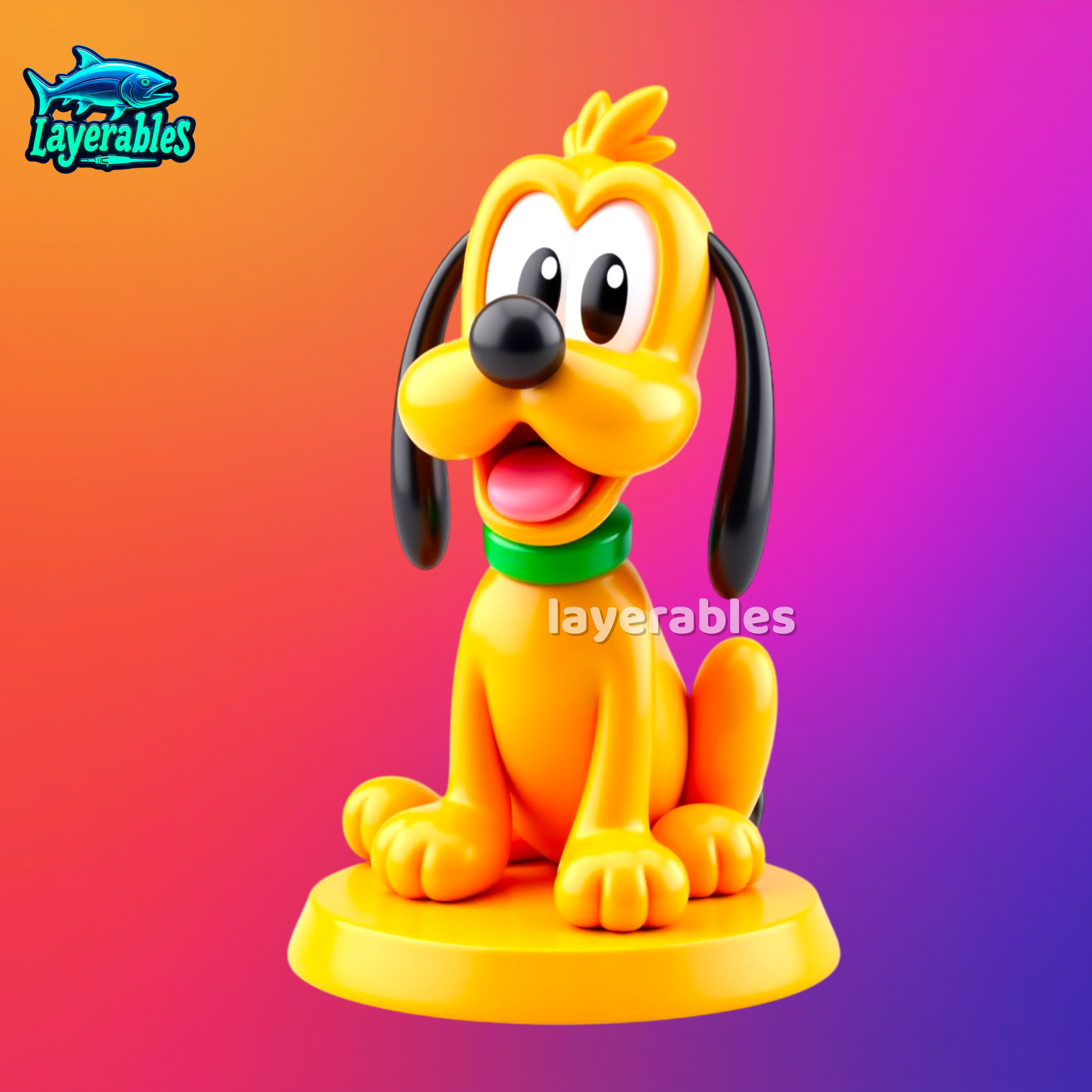 Pluto Chibi 3D -hahmo – Söpö Disney-keräilykohde