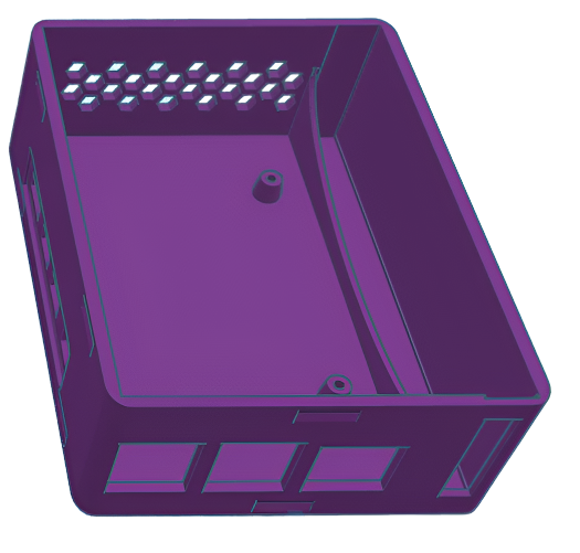 Raspberry Pi 4 Seinäasennuskotelo m.2 SSD -paikalla