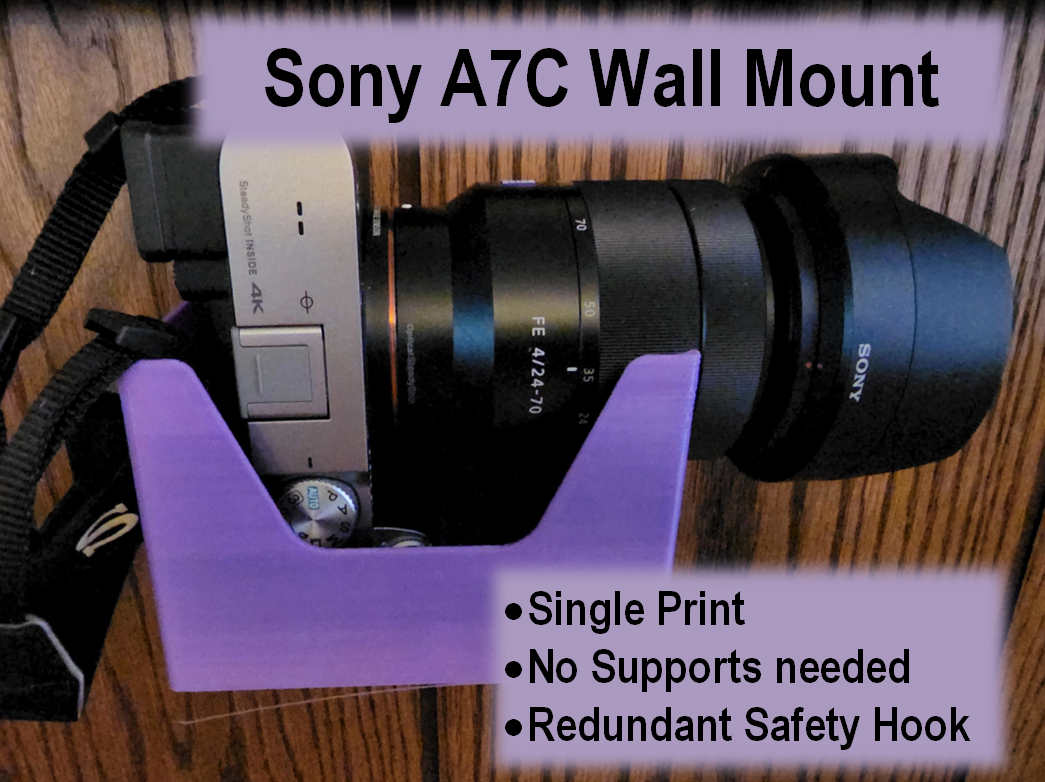 Sony A7C -kameran seinäkiinnike